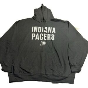 Indiana Pacers NBA Black White Sweatshirt Hoodie Item Of The Game Men's Size‎ XL